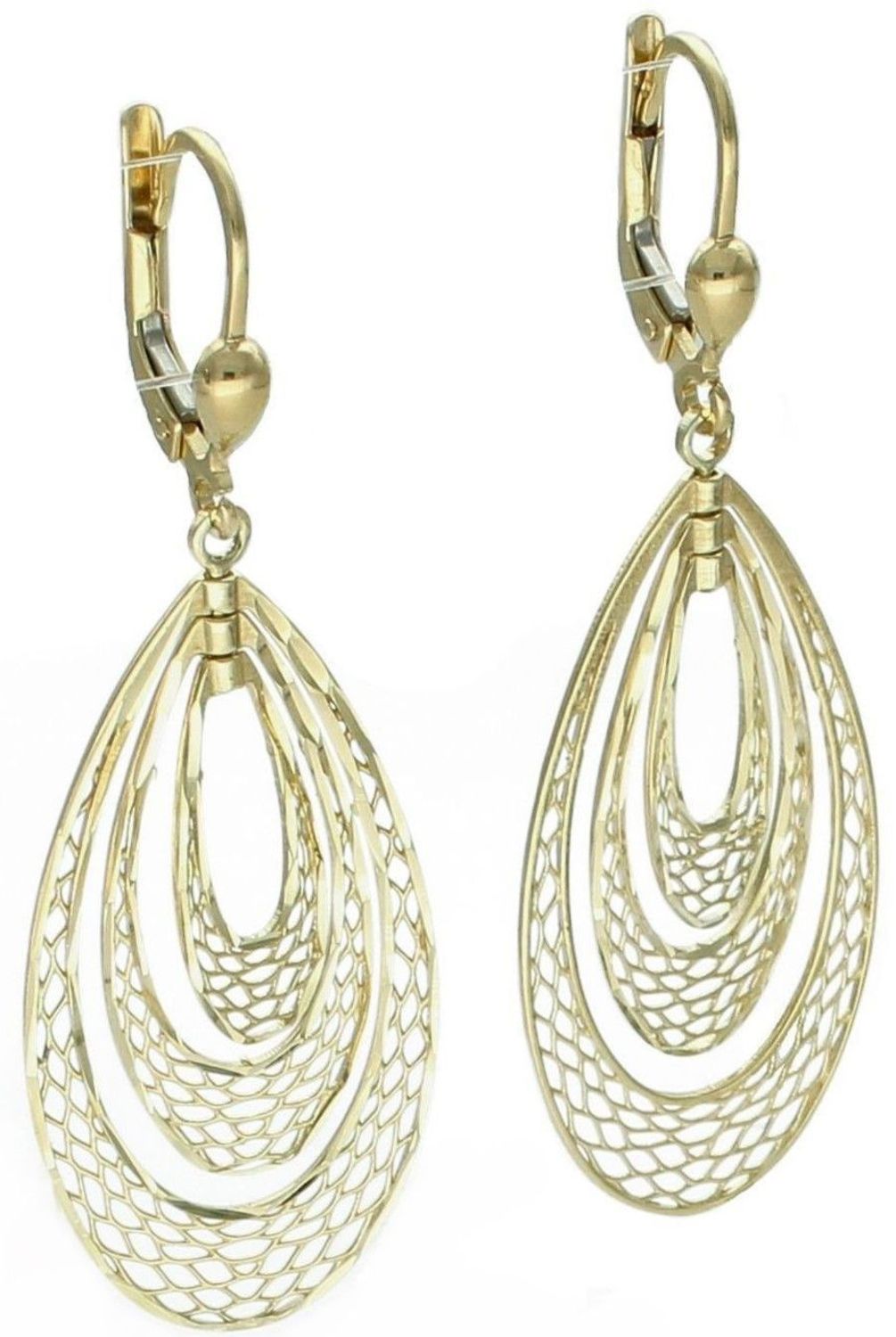 Kolczyki złote ażurowe próba 375, KL 7419 375 Au.jpg